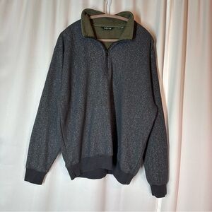 Orvis Quarter Zip Sweater Men’s Large Charcoal‎ Long Sleeve Pullover Casual EUC